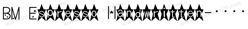 BM Espresso Handwritten字体转换